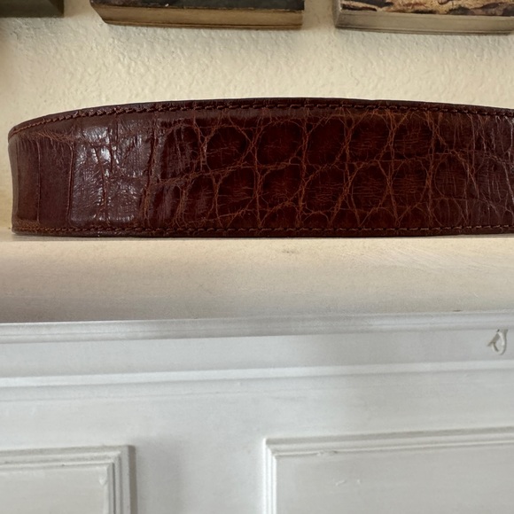 Polo by Ralph Lauren Genuine Brown‎ Alligator Belt Made In Italy Size 30 - Picture 8 of 10